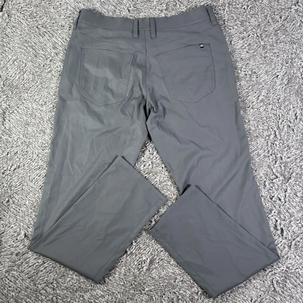Travis Mathew Open To Close Pants Mens 32 Gray Golf Performance Stretch Business